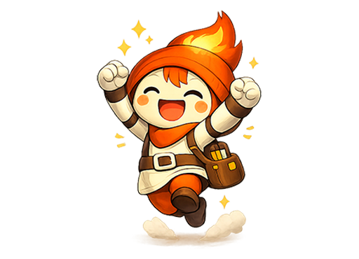 喜んでいるトモッシー